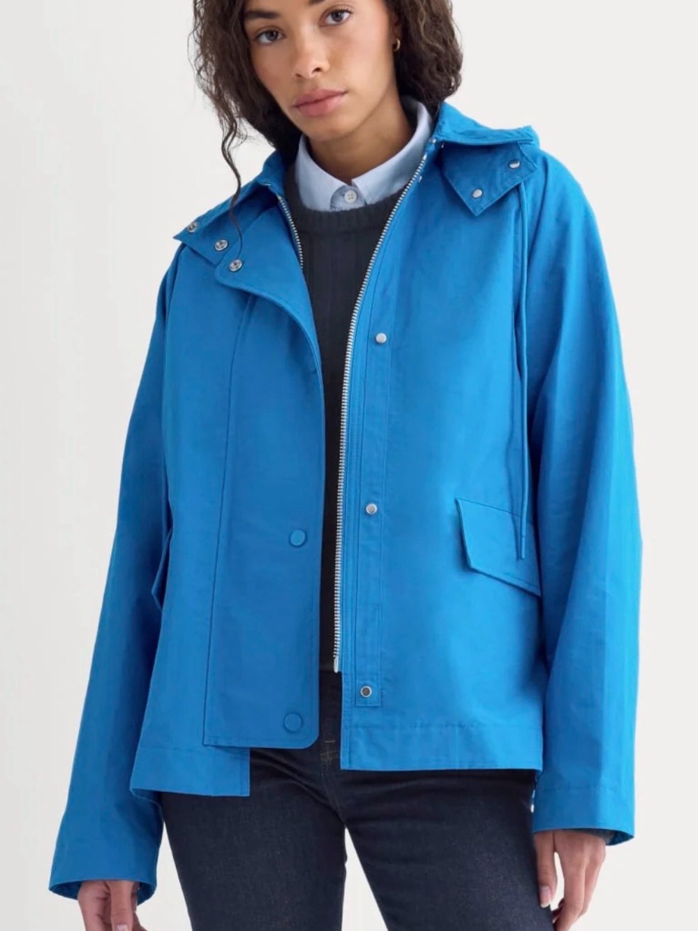Everlane The Short Anorak Imperial Blue
